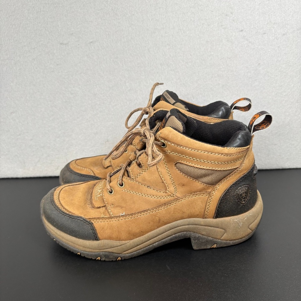 Ariat Terrain Womens Hiking Riding Boots Tan/Brown Leather Sz 7.5 B Style 70024